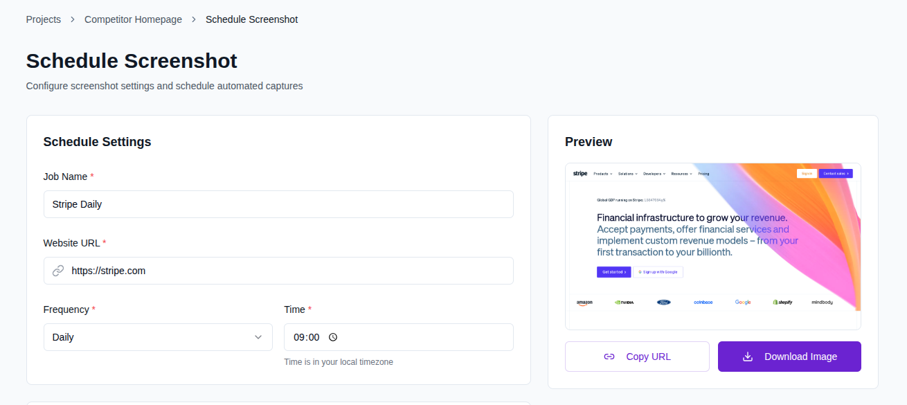 Scheduled Screenshots